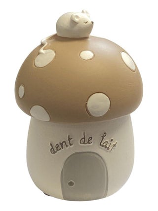 Petite boite en résine à dents de lait champignon