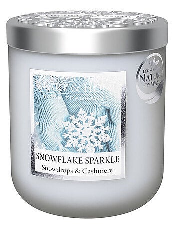 Petite bougie à la cire de soja flocons givrés