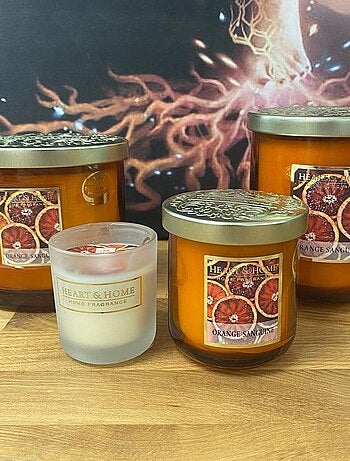 Petite bougie à la cire de soja orange sanguine