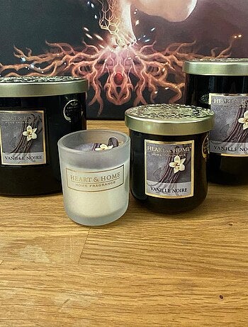 Petite bougie à la cire de soja vanille noire