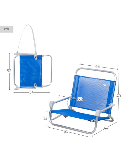 Petite chaise de plage pliante avec repose-épaule aktive - Kiabi