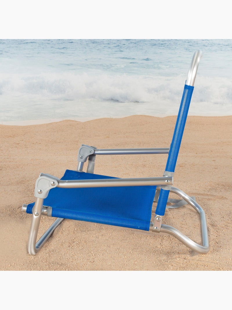 Petite chaise de plage pliante avec repose-épaule aktive Bleu - Kiabi