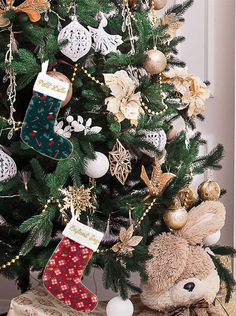 Chaussettes De Noel A Suspendre Lot De 2, Chaussette De Noel A Suspendre Lot De 2 Chaussette De Noel Personnalise Grande Decoration Noel Interieur Maison Chaussette De Noel A Suspendre Deco 98554680