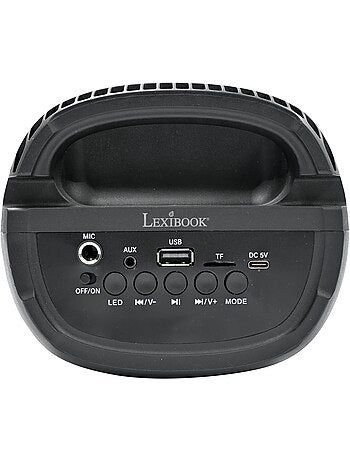 Petite Enceinte Bluetooth® lumineuse effet flammes multicolores avec micro
