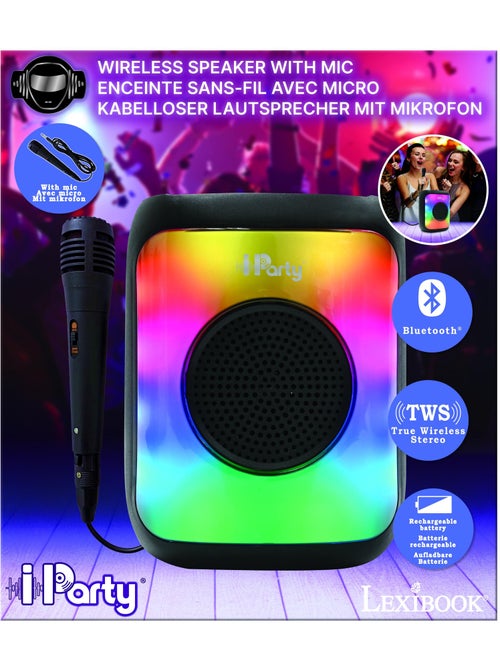 Petite Enceinte Bluetooth® lumineuse effet flammes multicolores avec micro - Kiabi