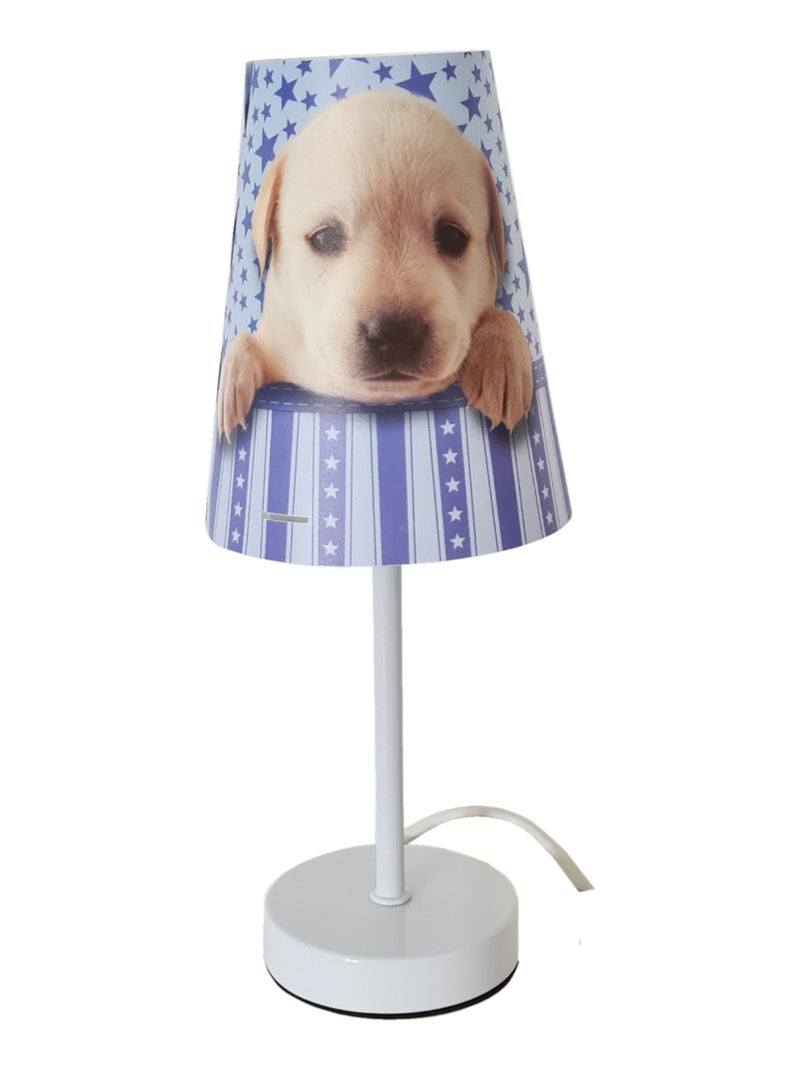 Petite lampe de chevet chiot Bleu - Kiabi