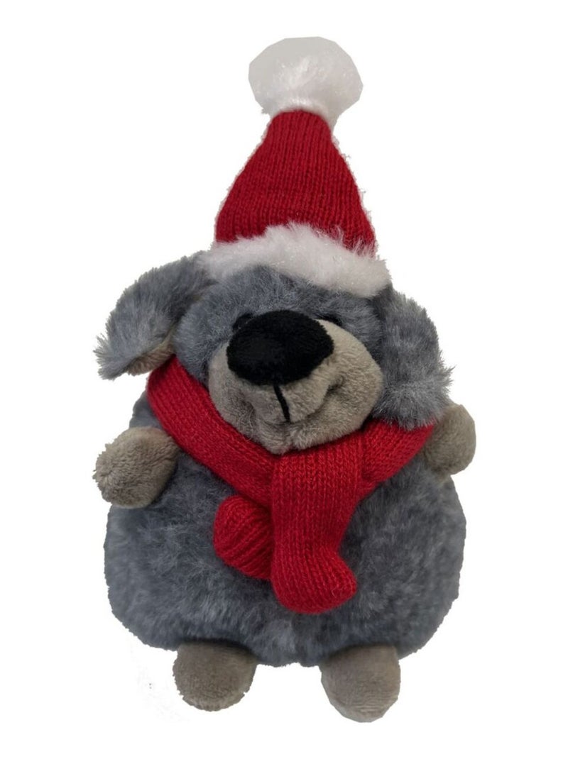Petite peluche décoration de sapin chien gris Gris - Kiabi