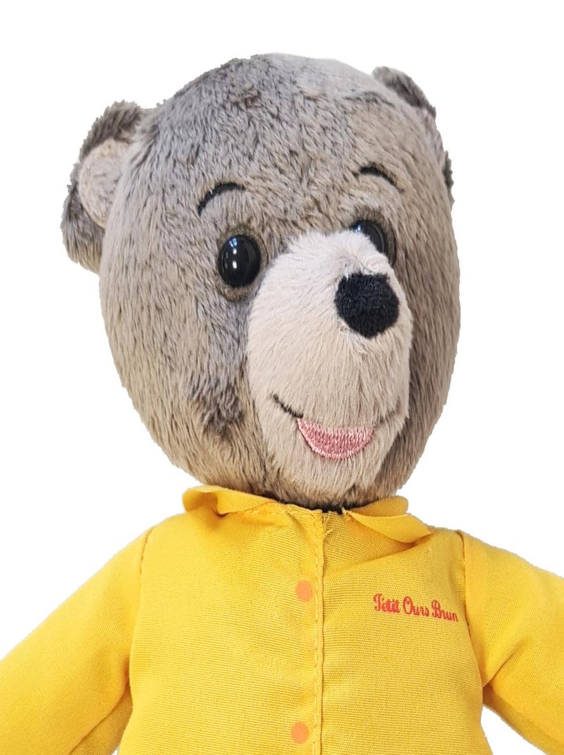 Petite peluche Petit Ours Brun en blouse Jaune - Kiabi
