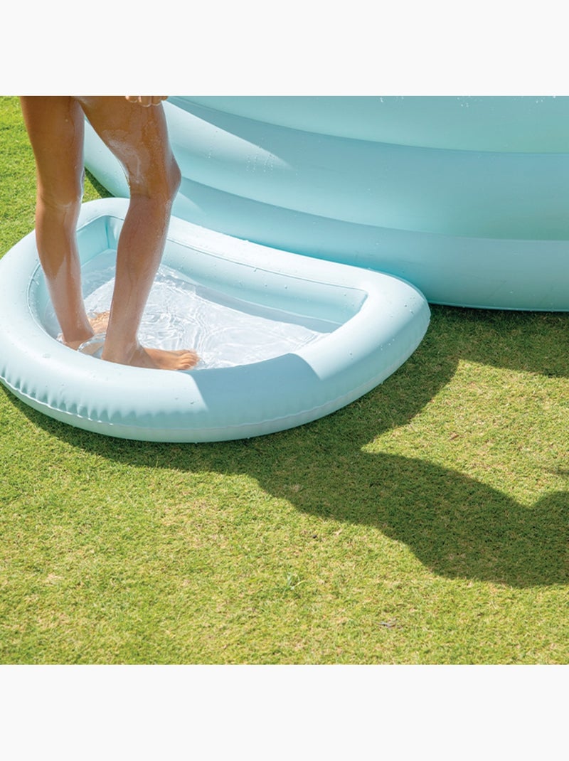 Petite piscine pastelle avec ombrelle Bleu Blanc - Kiabi
