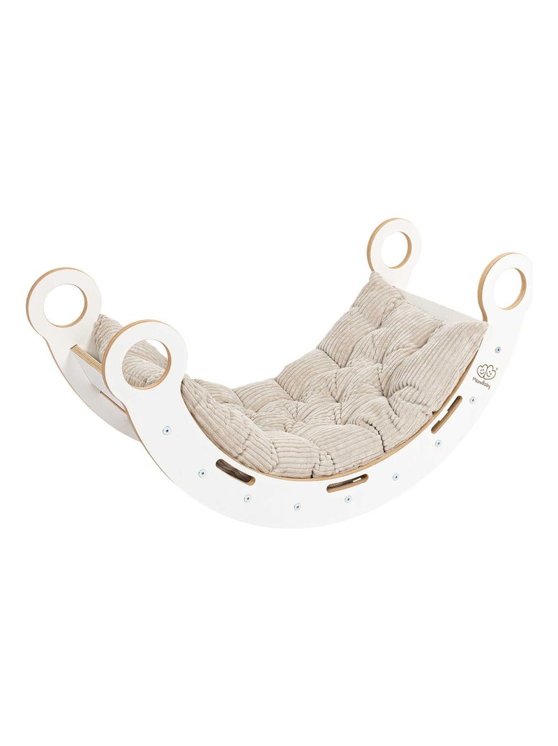 Petite Planche à Bascule pour Enfants avec oreiller Blanc Beige - Kiabi