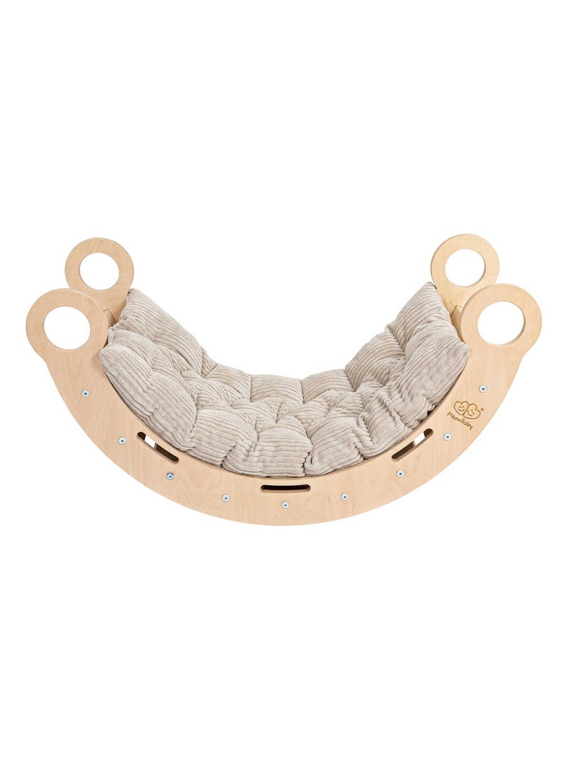 Petite Planche à Bascule pour Enfants classique Échelle avec oreiller Beige - Kiabi