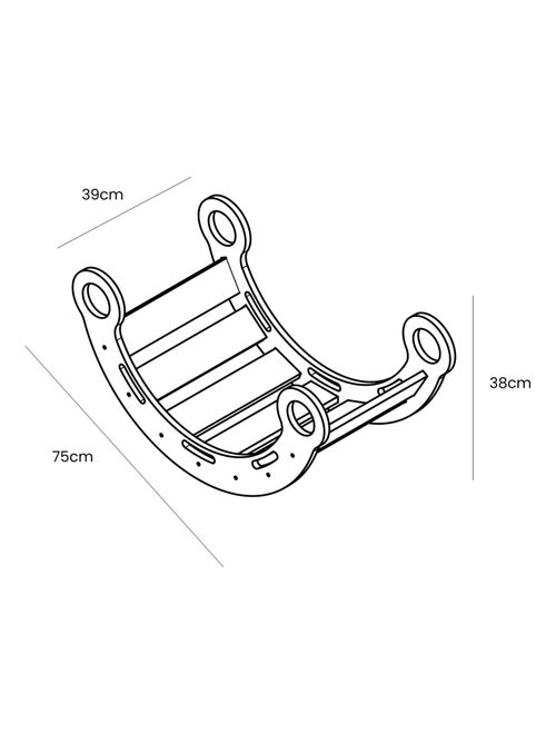 Petite Planche à Bascule pour Enfants classique Toboggan et échelle avec oreiller - Kiabi
