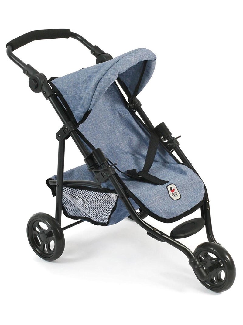Petite poussette de jogging LOLA bleu jean pour poupée Bleu - Kiabi