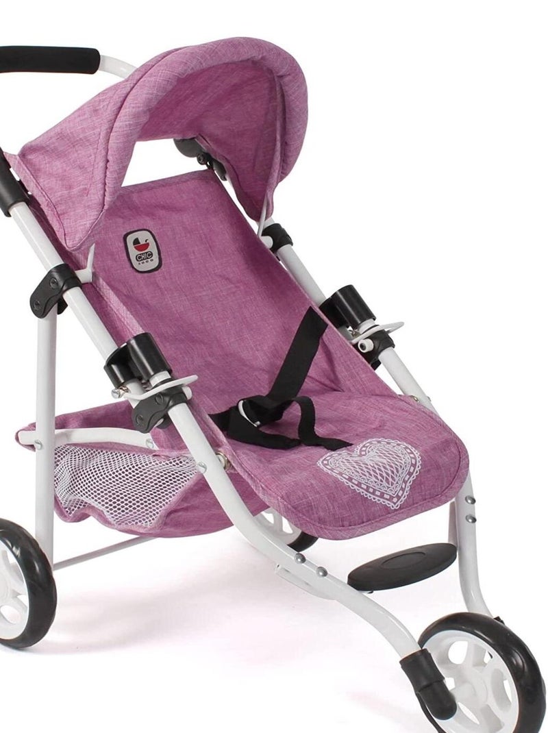 Petite poussette de jogging LOLA jean rose N/A - Kiabi