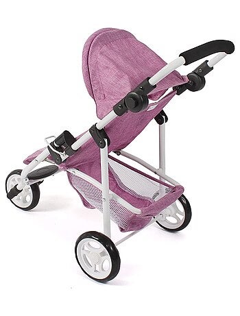 Petite poussette de jogging LOLA jean rose pour poupée