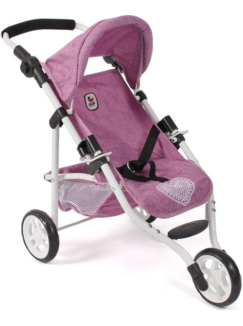 Petite poussette de jogging LOLA jean rose pour poupée - Kiabi