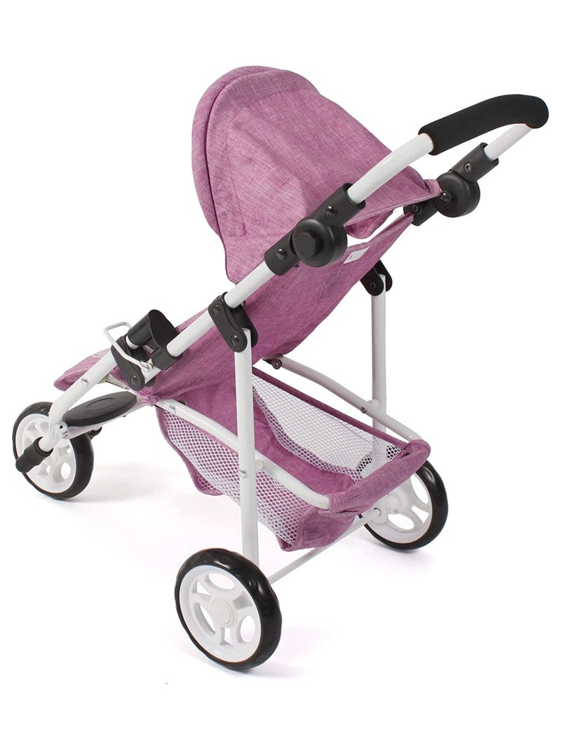 Petite poussette de jogging LOLA jean rose pour poupée Rose - Kiabi