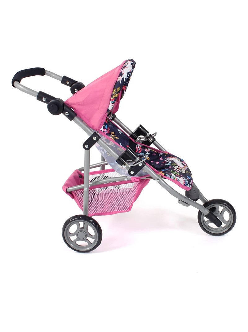 Petite poussette de jogging LOLA Licorne pour poupée Rose - Kiabi