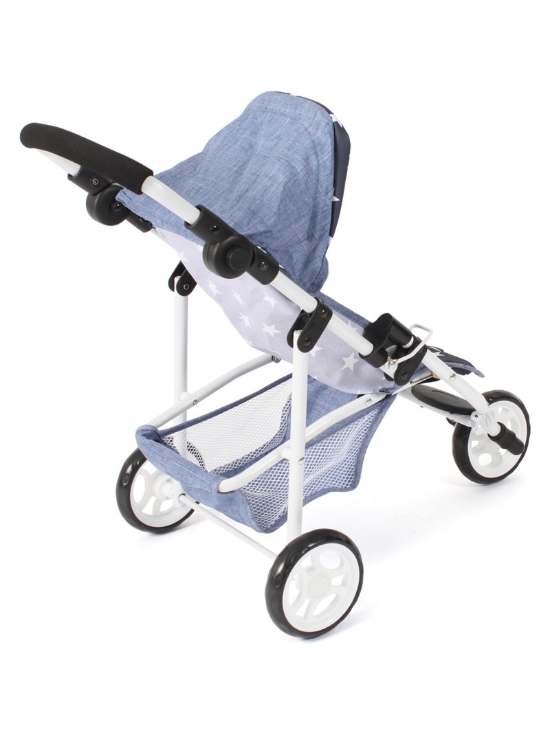 Petite poussette de jogging LOLA pour poupées Bleu marine avec étoiles Bleu - Kiabi