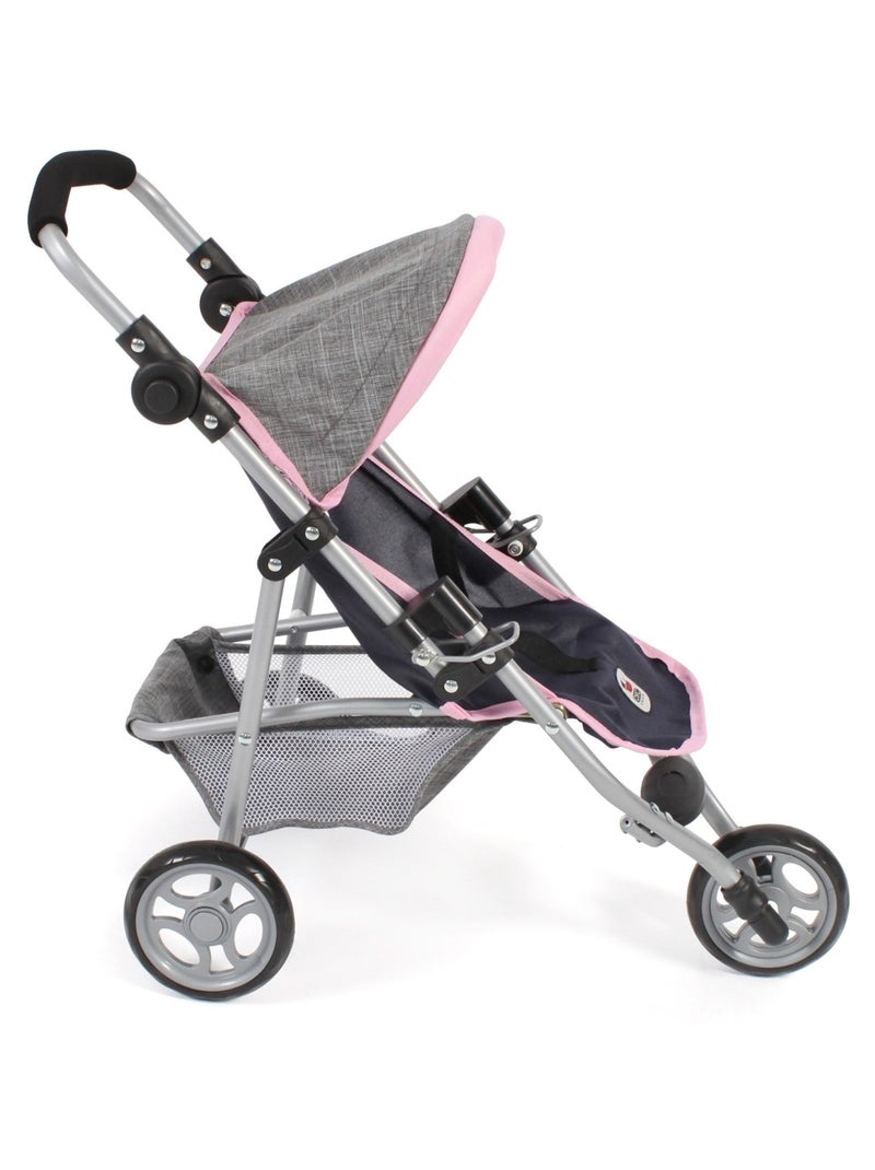 Petite poussette de jogging LOLA pour poupées gris bleu foncé Gris Rose - Kiabi