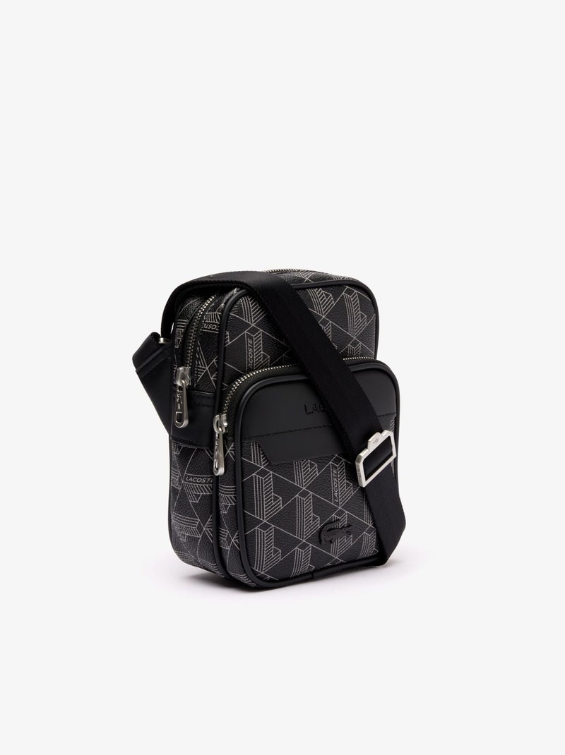 Petite Sacoche The Blend Monogramme Homme Lacoste Noir - Kiabi