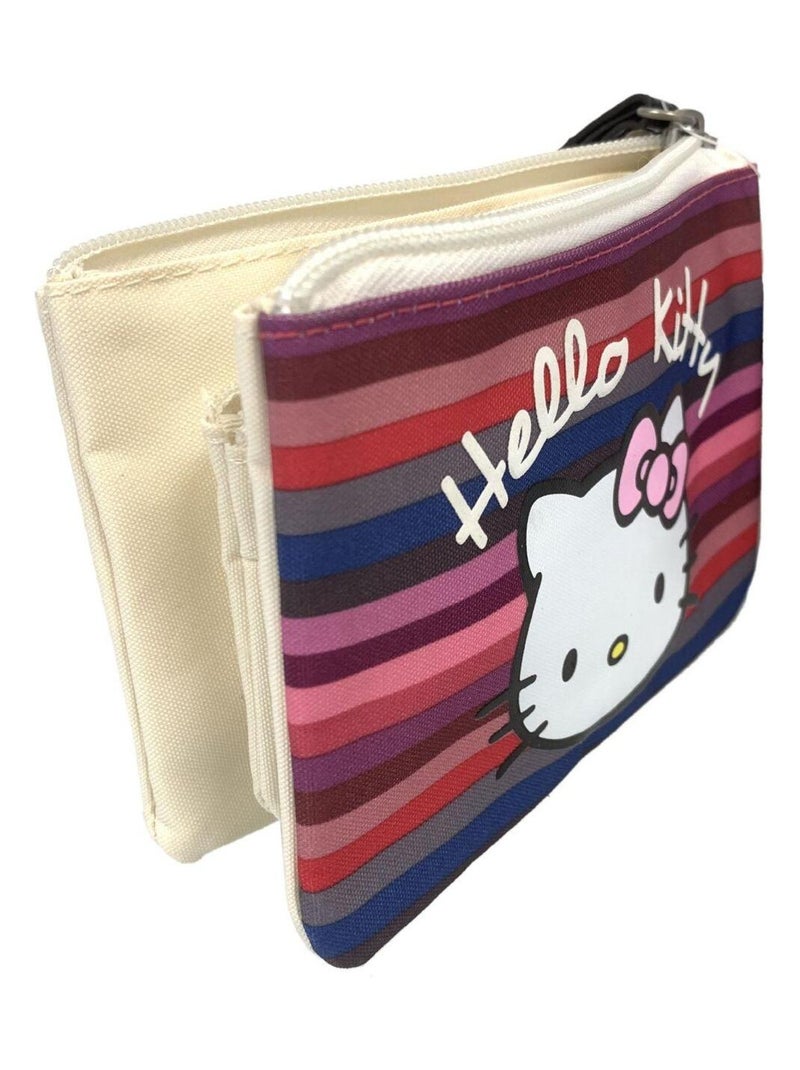 Petite trousse à soufflets stripes Hello Kitty Multicolore - Kiabi