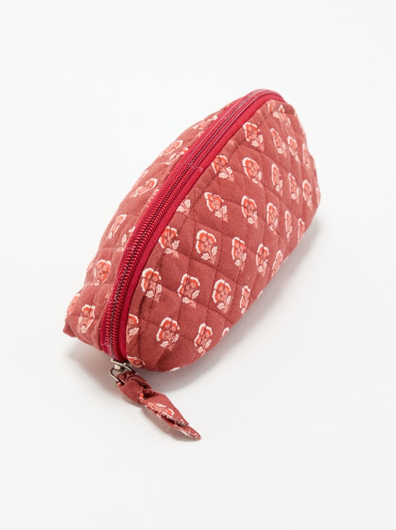 Petite trousse en textile matelassé Rouge - Kiabi