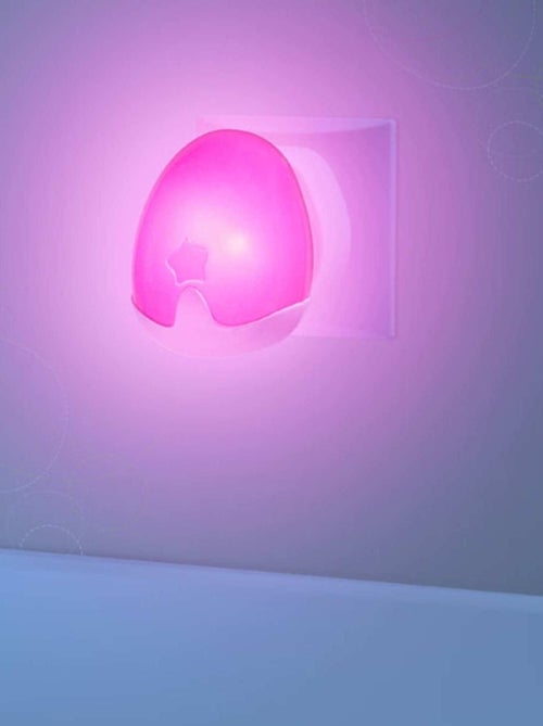 Petite veilleuse murale automatique rose - Kiabi