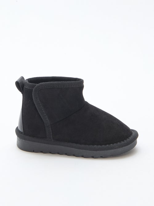 Petites bottes style sudédois en ubuck - Kiabi