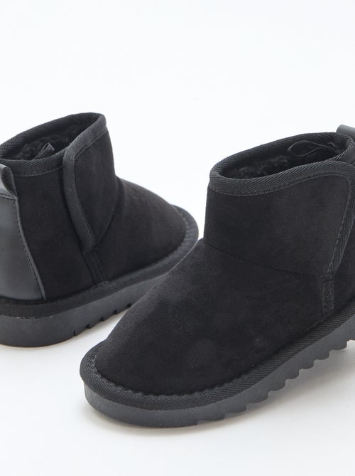 Petites bottes style sudédois en ubuck - Kiabi