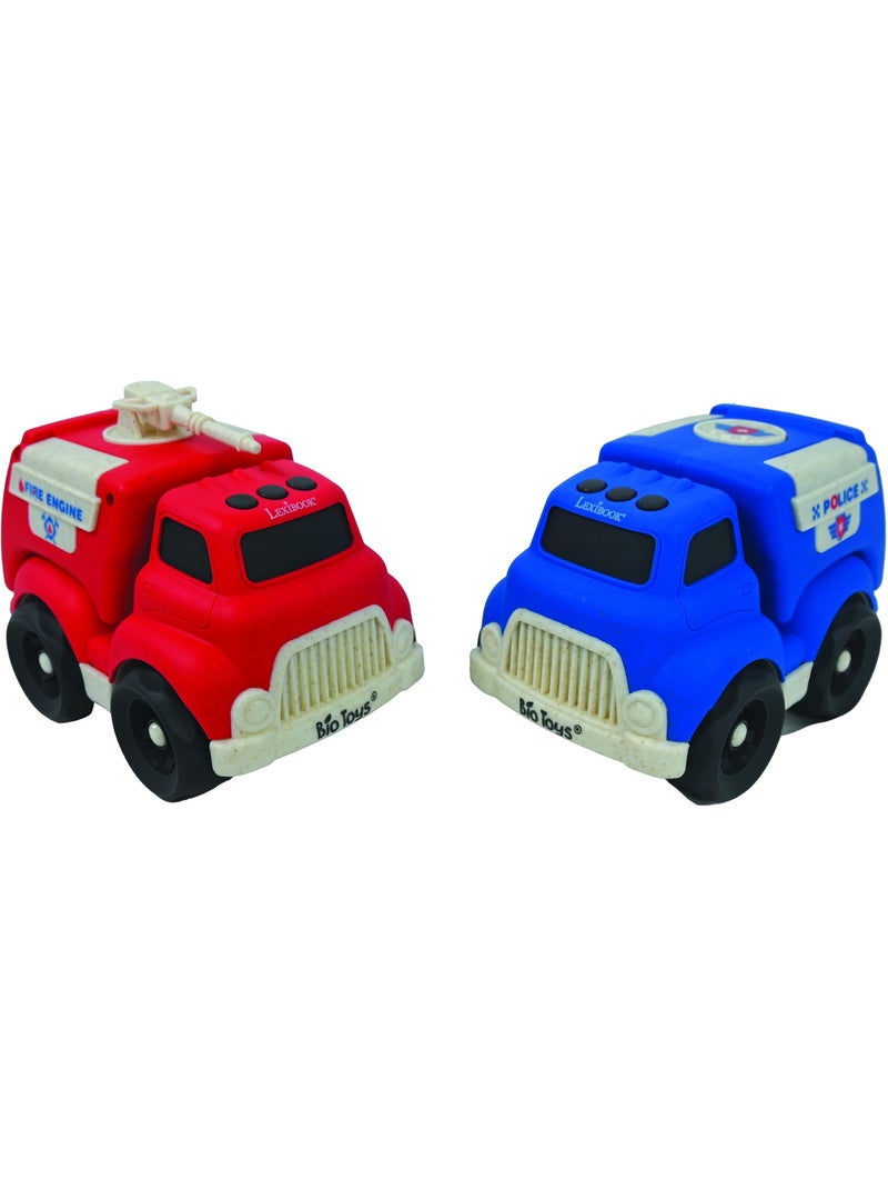 Petites Voitures - Pack de police et camion de pompier Multicolore - Kiabi