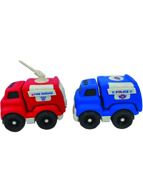 Petites Voitures - Pack de police et camion de pompier - Kiabi