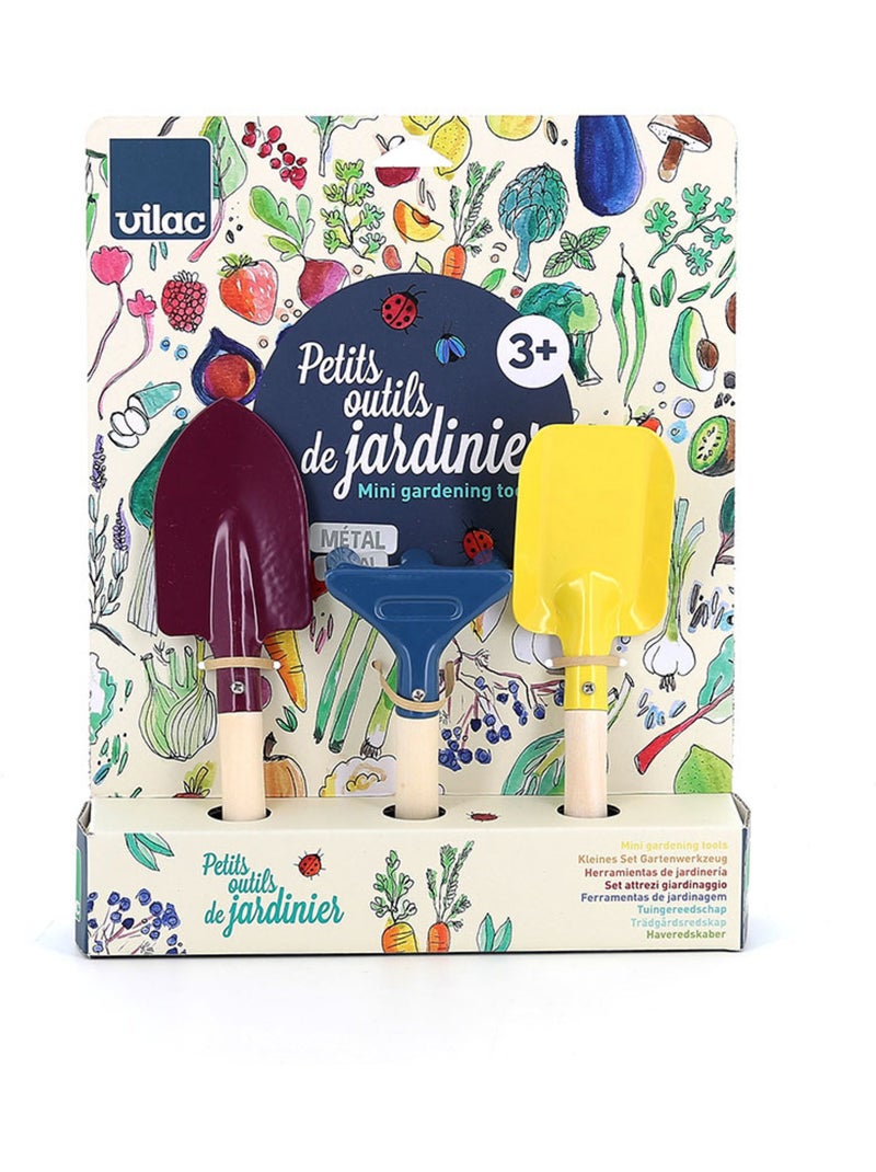 Petits outils de jardinier bois et métal Bleu - Kiabi