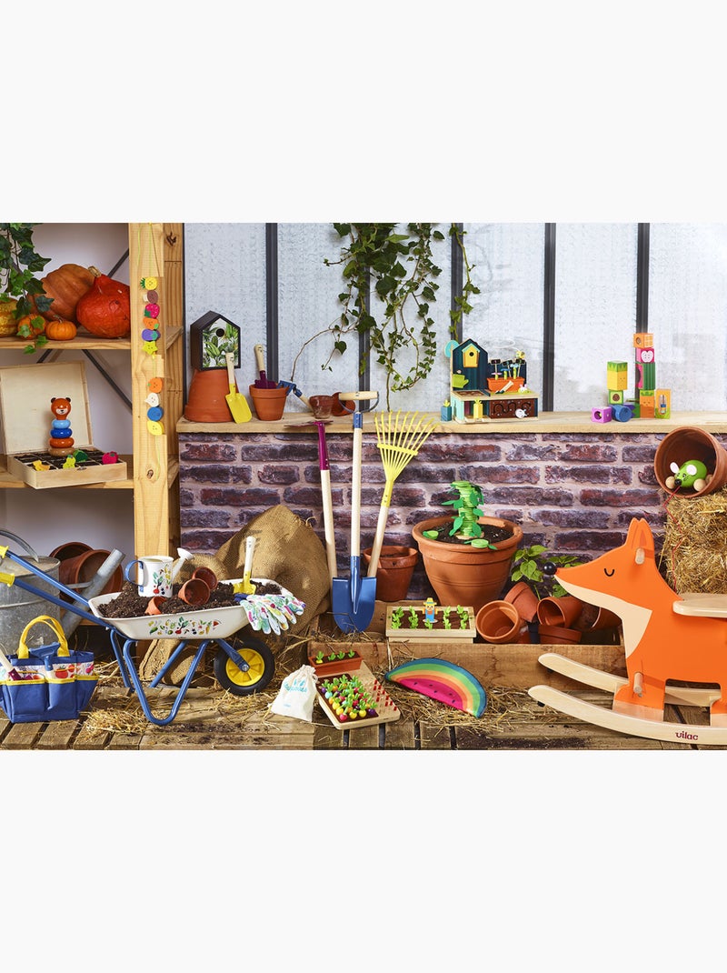 Petits outils de jardinier bois et métal Bleu - Kiabi