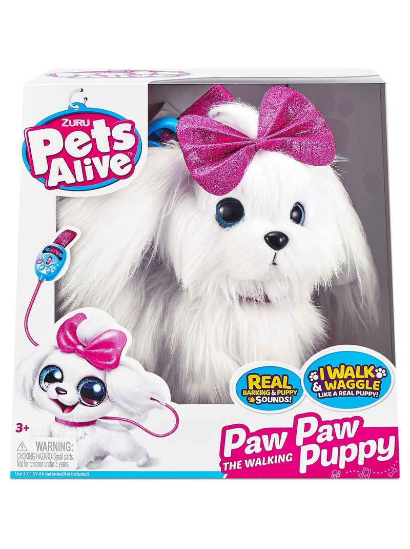 Pets Alive - Paw Paw peluche Interactive Blanc - Kiabi