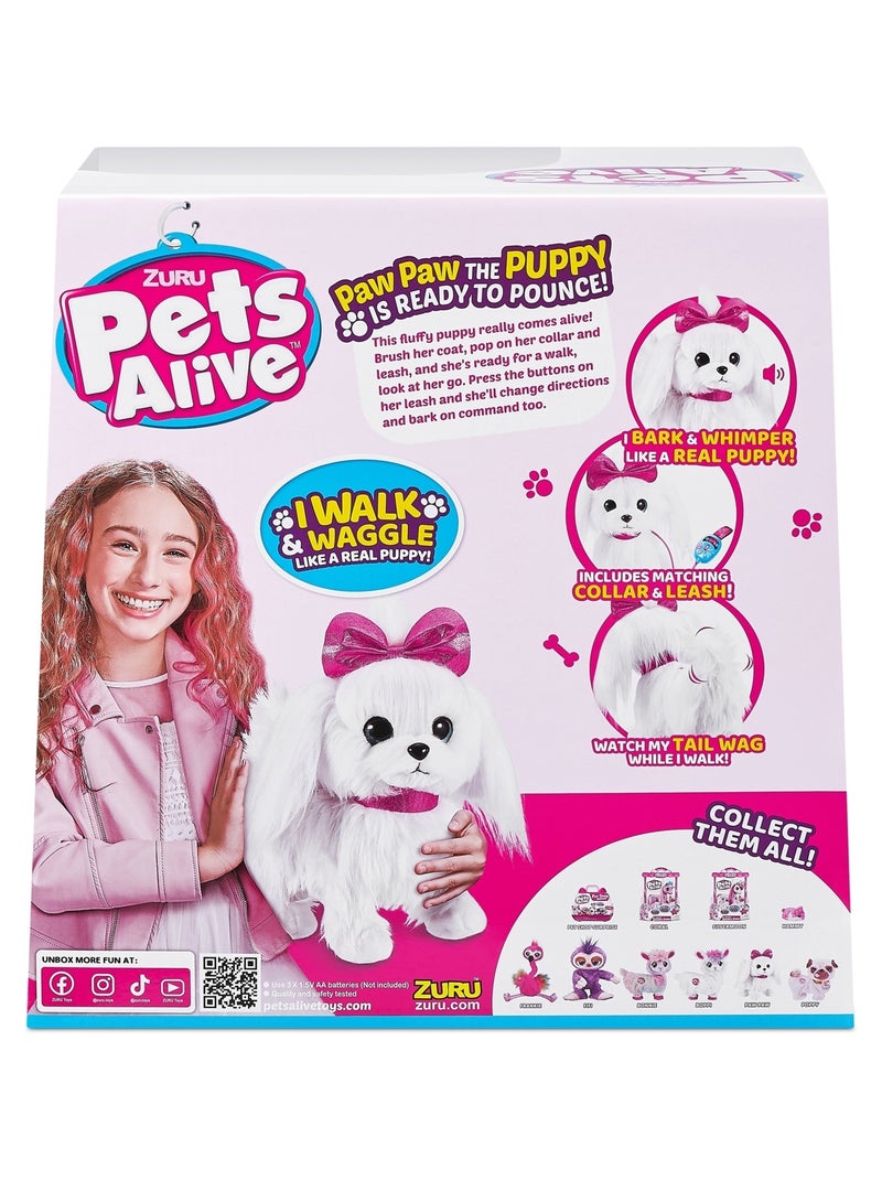 Pets Alive - Paw Paw peluche Interactive Blanc - Kiabi