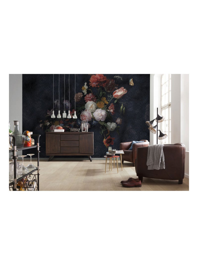 Photo murale - Bouquet De Fleurs  Sombre Multicolore - Kiabi