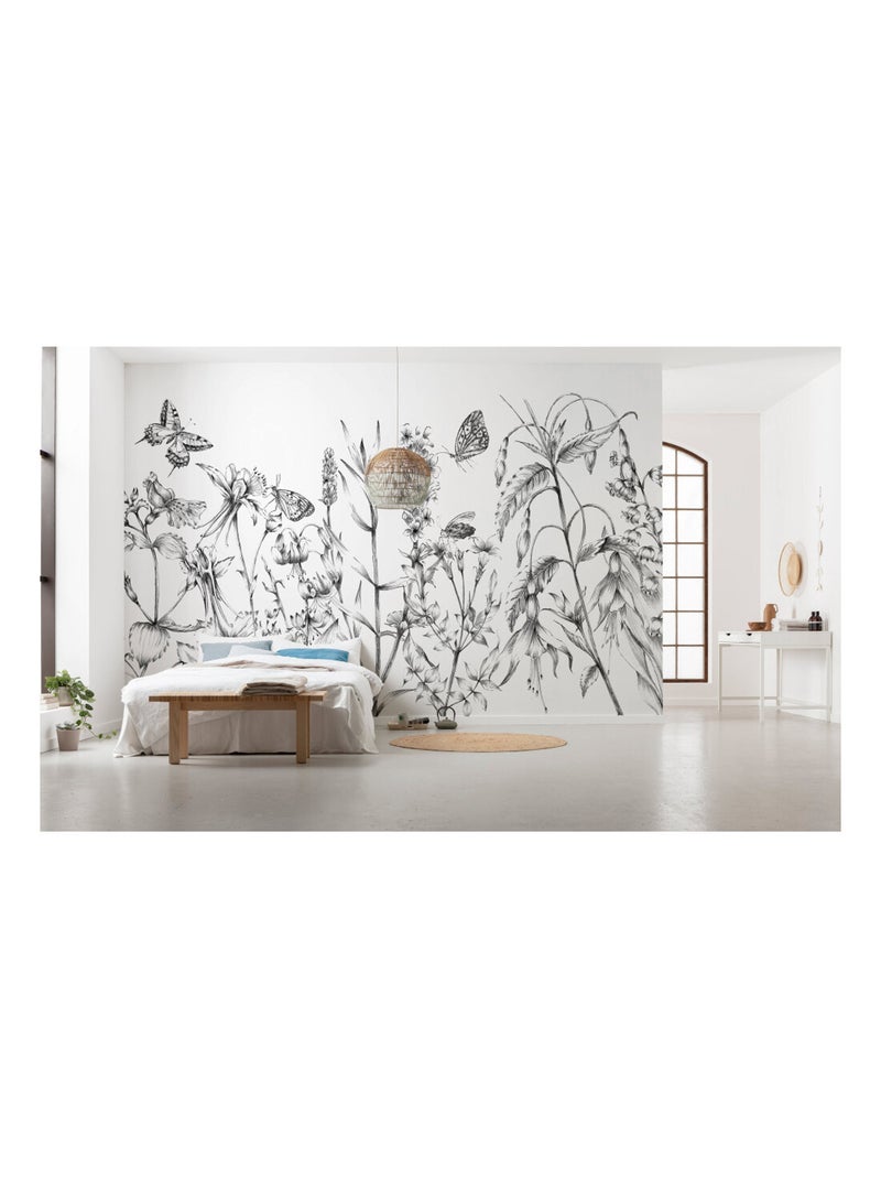 Photo murale -  des Papillons Dans un champ Multicolore - Kiabi