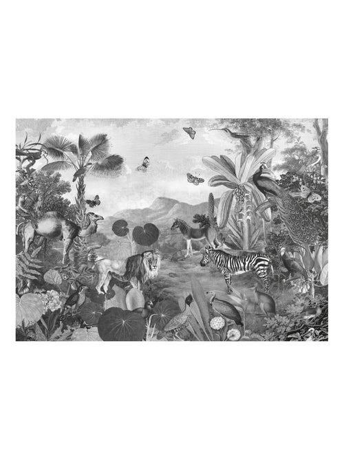 Photo murale - Faunes Et Flores En Noir Et Blanc - Kiabi