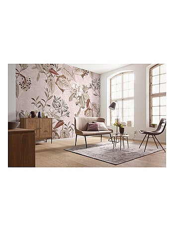 Photo murale - Plante et Fleurs Sur Fond Rose Pale