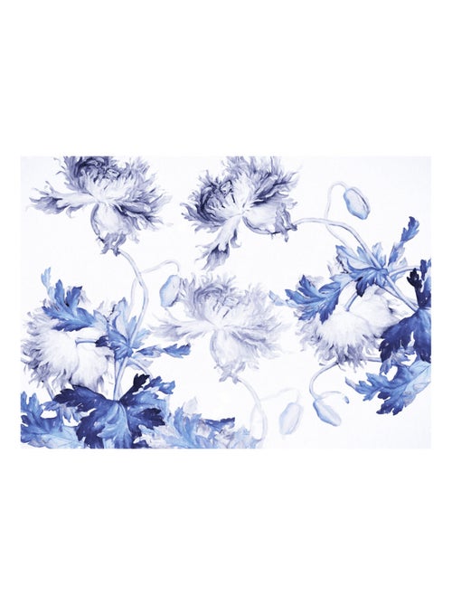 Photo murale - Silhouettes De Fleurs Bleues - Kiabi