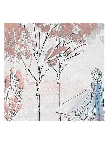 Photo murale autocollante - La Reine Des Neiges Elsa & Anna - Forêt Hivernale