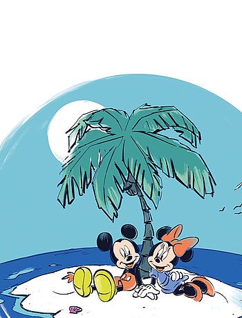Photo murale autocollante Mickey & Minnie A La Plage
