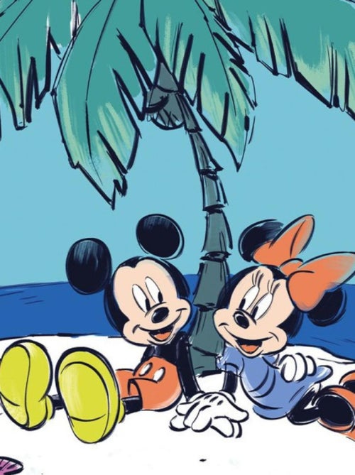 Photo murale autocollante Mickey & Minnie A La Plage - Kiabi