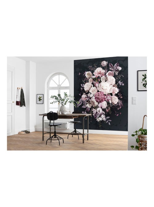 Photo Murale Intissé - Bouquet De Fleurs Rose - Kiabi