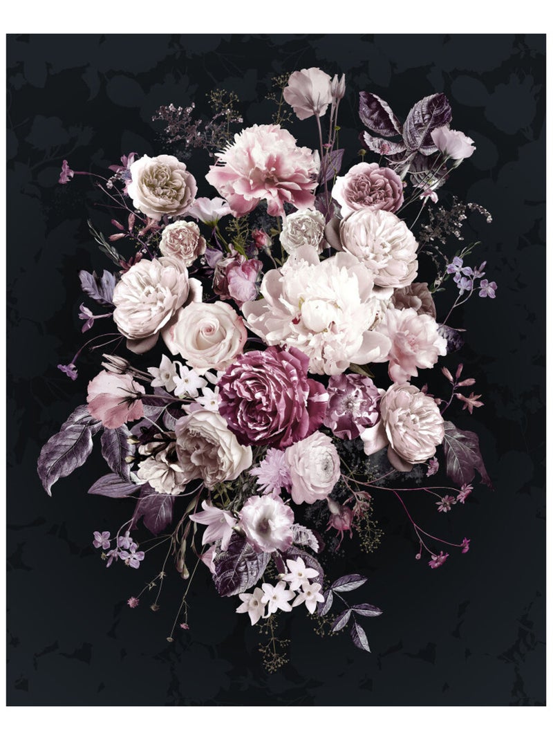 Photo Murale Intissé - Bouquet De Fleurs Rose Multicolore - Kiabi