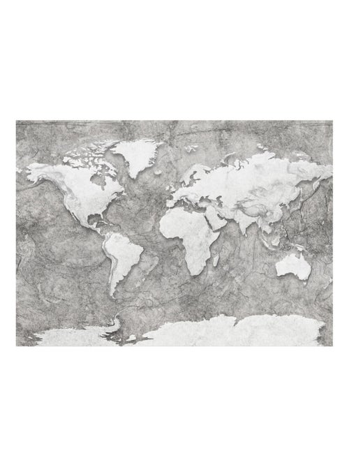 Photo Murale Intissé - Carte Du Monde Relief - Kiabi