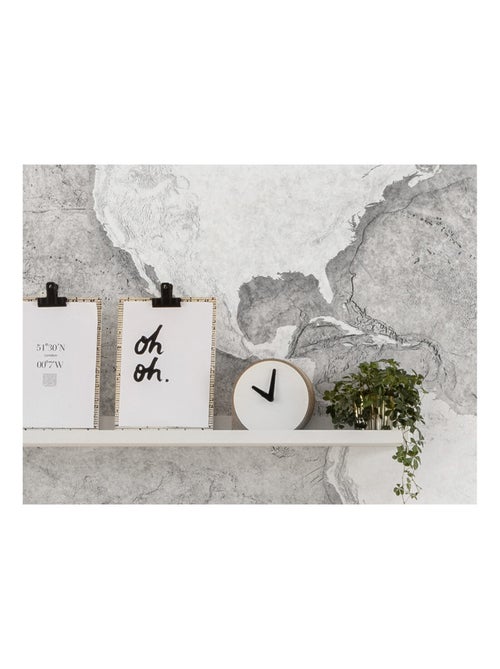 Photo Murale Intissé - Carte Du Monde Relief - Kiabi