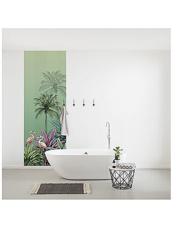 Photo Murale Intissé - Flamant Rose Sous Les Palmiers