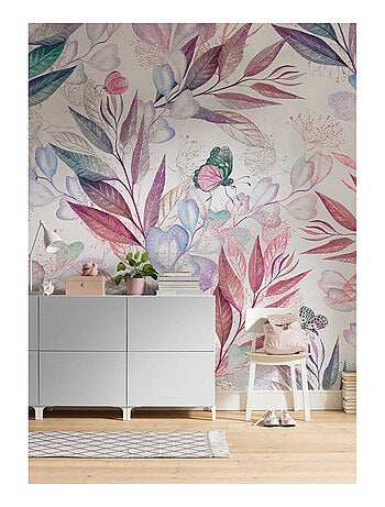 Photo Murale Intissé - Fleurie D'Eucalyptus et des papillons